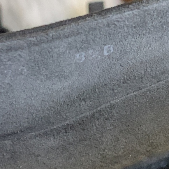 Stuart Weitzman || Black Suede Square Toe Block Heels 9.5 B - Picture 5 of 10